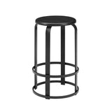 Walker Edison Colton Industrial/Contemporary 26" Metal and Wood Round Kitchen Bar Stool CLDK26BBL