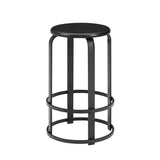 Walker Edison Colton Industrial/Contemporary 26" Metal and Wood Round Kitchen Bar Stool CLDK26BBL