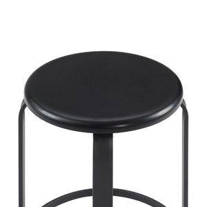 Walker Edison Colton Industrial/Contemporary 26" Metal and Wood Round Kitchen Bar Stool CLDK26BBL