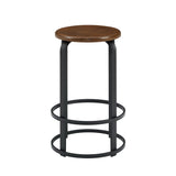 Walker Edison Colton Industrial/Contemporary 26" Metal and Wood Round Kitchen Bar Stool CLDK26BDCWS