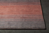 Chandra Rugs Cleo 50% Viscose + 30% Wool + 20% Cotton Hand-Woven Contemporary Rug Orange/Grey 9' x 13'