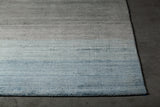 Chandra Rugs Cleo 50% Viscose + 30% Wool + 20% Cotton Hand-Woven Contemporary Rug Blue/Grey 9' x 13'