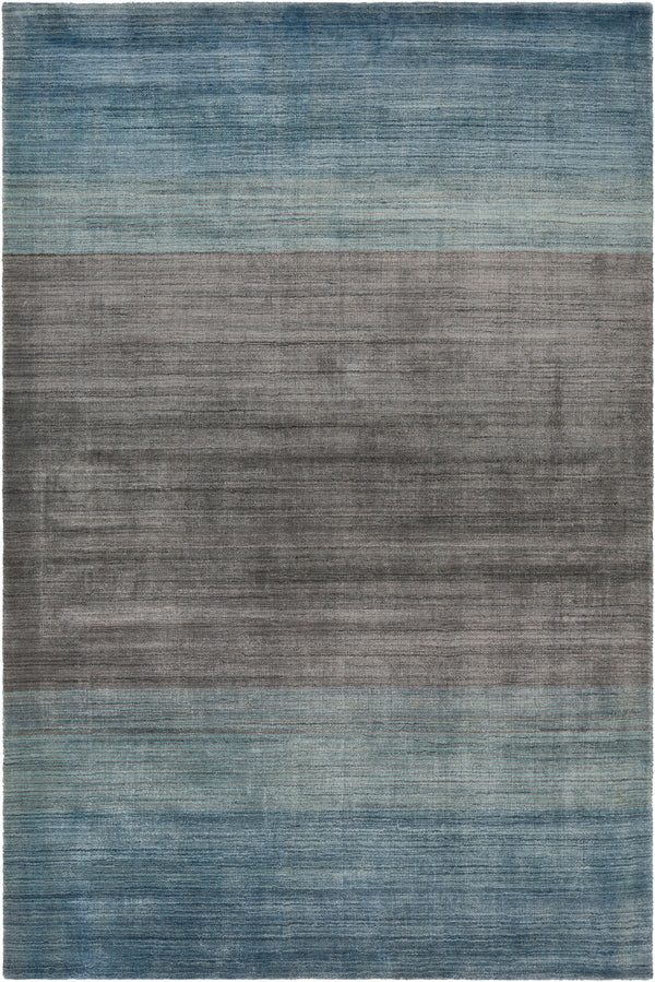 Chandra Rugs Cleo 50% Viscose + 30% Wool + 20% Cotton Hand-Woven Contemporary Rug Blue/Grey 9' x 13'