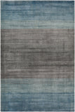 Chandra Rugs Cleo 50% Viscose + 30% Wool + 20% Cotton Hand-Woven Contemporary Rug Blue/Grey 9' x 13'