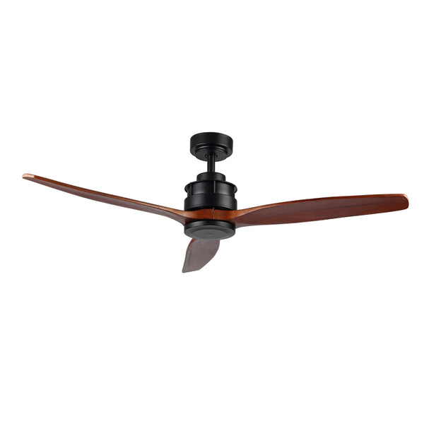 Safavieh Farla Ceiling Fan in Black, Dark Cherry Wood CLF1018A