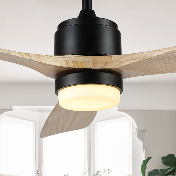 Safavieh Vencin Ceiling Fan Light in Black, Natural CLF1020A