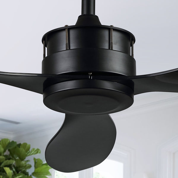 Safavieh Harlin Ceiling Fan in Matte Black, Black CLF1022A