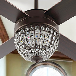 Safavieh Crista Ceiling Fan/Remote Oil Rubbed Bronze Metal CLF1023A