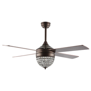 Safavieh Crista Ceiling Fan/Remote Oil Rubbed Bronze Metal CLF1023A