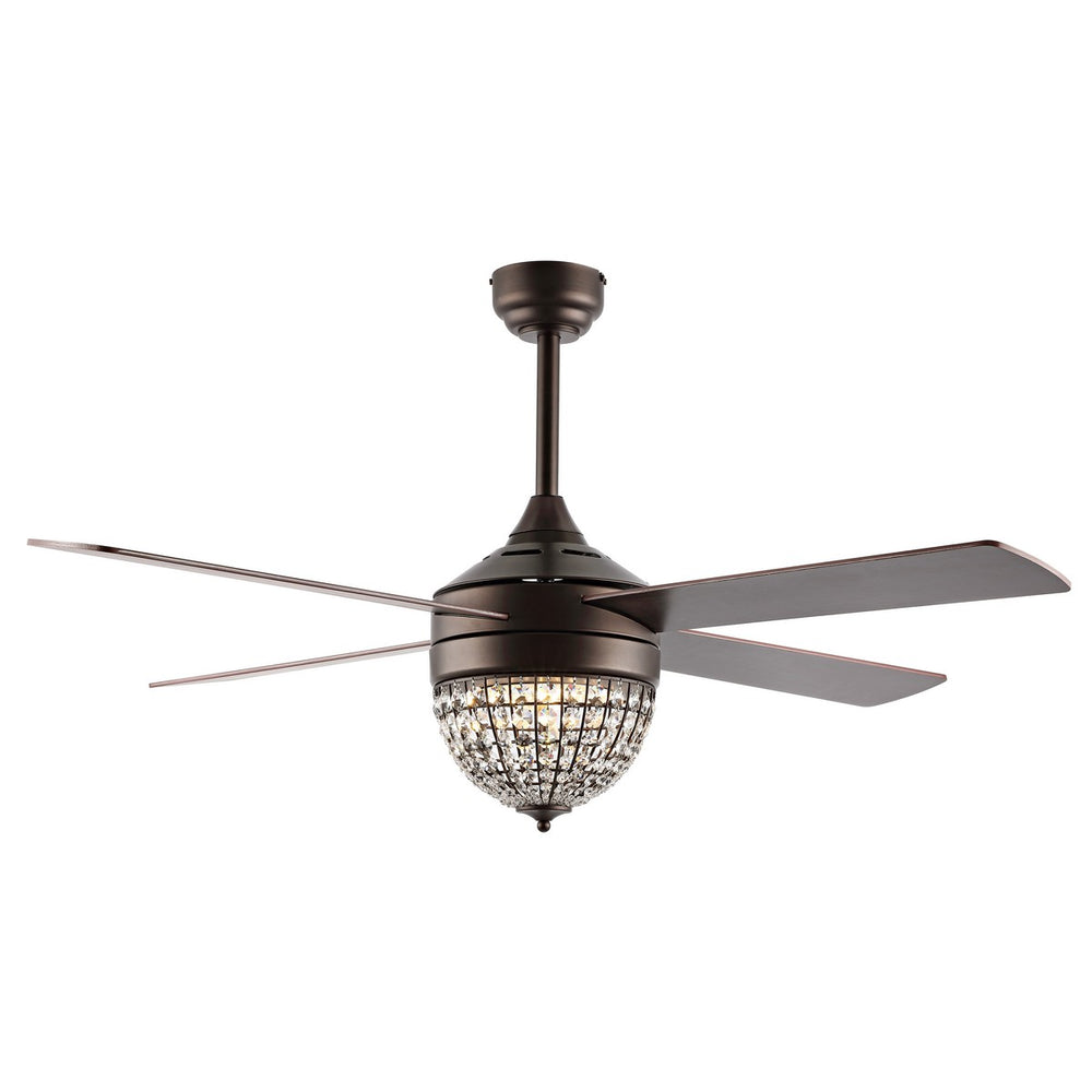 Safavieh Crista Ceiling Fan/Remote Oil Rubbed Bronze Metal CLF1023A