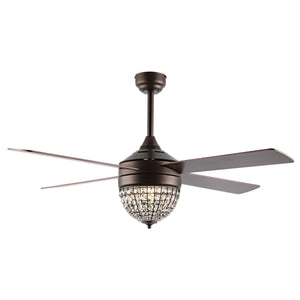 Safavieh Crista Ceiling Fan/Remote Oil Rubbed Bronze Metal CLF1023A