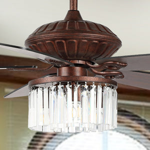 Safavieh Laurila Ceiling Fan/Remote Rust Iron CLF1025A