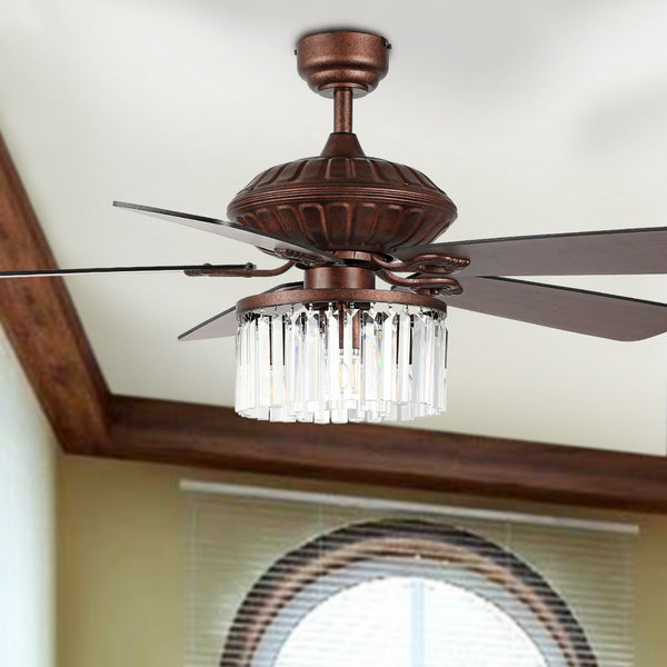 Safavieh Laurila Ceiling Fan/Remote Rust Iron CLF1025A