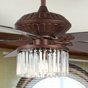 Safavieh Laurila Ceiling Fan/Remote Rust Iron CLF1025A