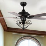 Safavieh Leanne Ceiling Fan/Remote Black Iron CLF1026A