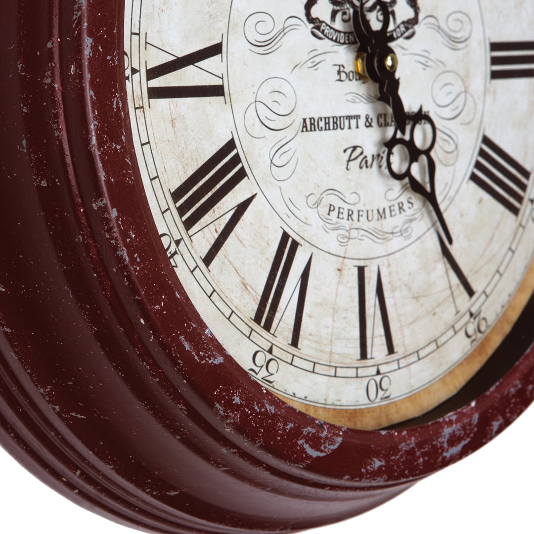 Yosemite Home Decor Circular Rustic Brick Wall Clock - Thumbnail 2