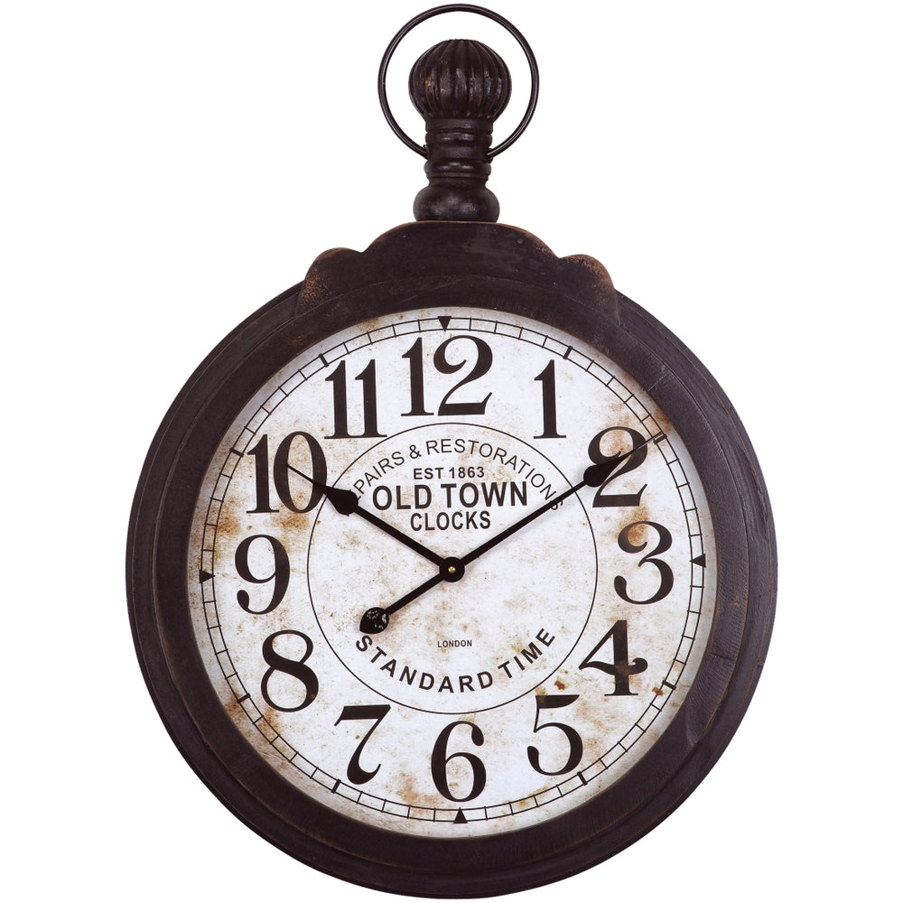 Yosemite Home Decor Black Metal Timepiece Wall Clock CLKB2A147-YHD