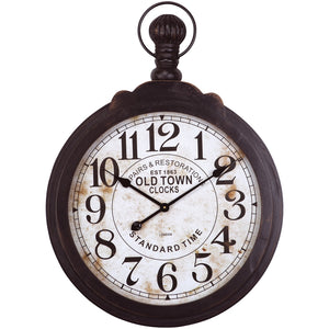 Yosemite Home Decor Black Metal Timepiece Wall Clock CLKB2A147-YHD