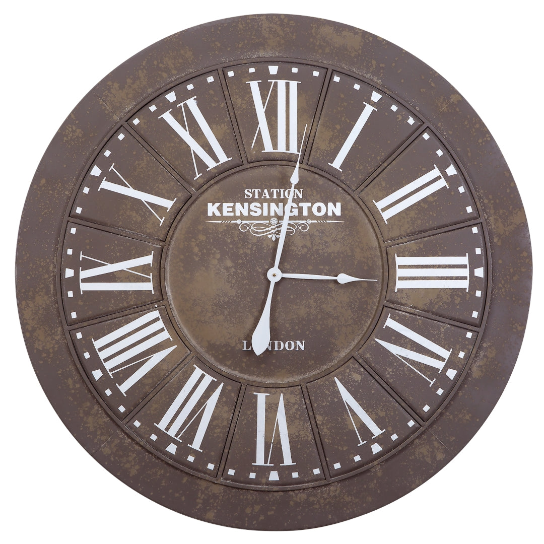 Yosemite Home Decor Grey Oversized Iron Wall Clock