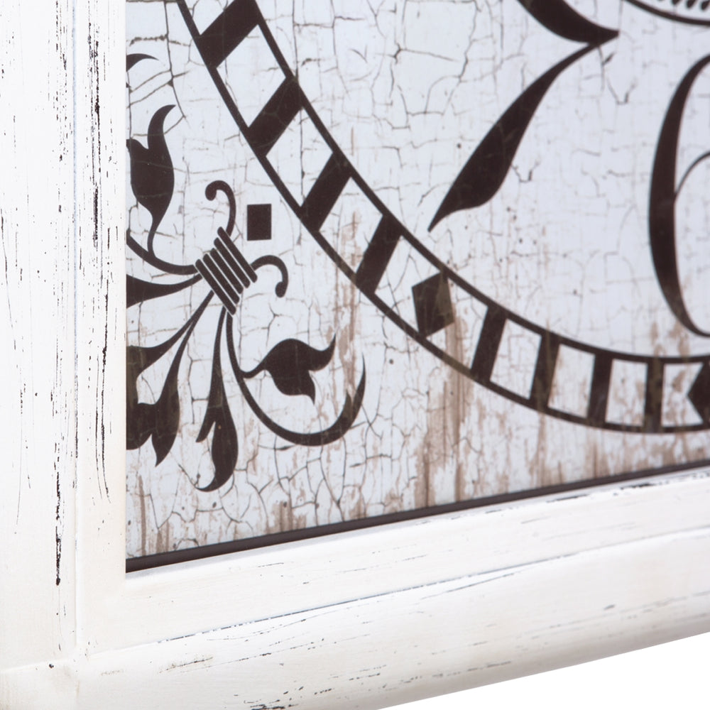 Yosemite Home Decor White/Black Square Wall Clock CLKBA033-YHD