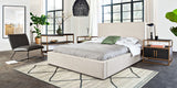 Cloud 43" Low Profile Eastern King Bed in Sand Fabric by Diamond Sofa