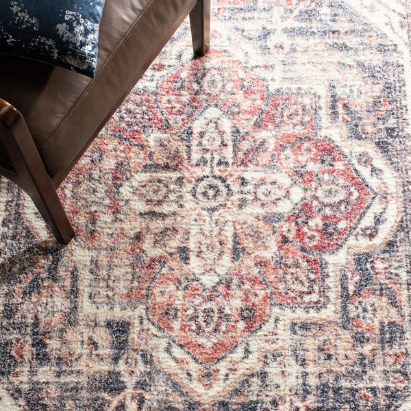 Clv-Classic Vintage Classic Vintage 203 Transitional Hand Tufted 80% Polyester, 20% Cotton Rug Red / Blue