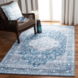 Clv-Classic Vintage Classic Vintage 206 Transitional Hand Tufted 80% Polyester, 20% Cotton Rug Blue / Grey