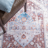 Clv-Classic Vintage Classic Vintage 207 Transitional Hand Tufted 80% Polyester, 20% Cotton Rug Rust / Blue