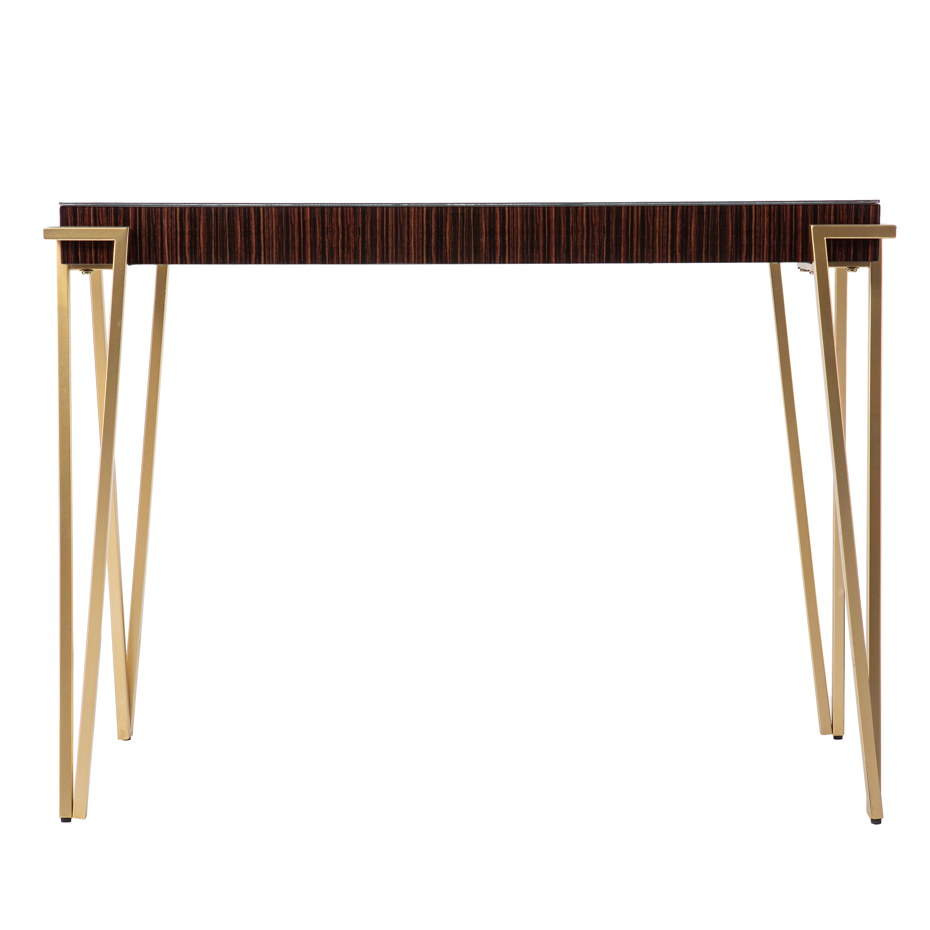Brodkirk Modern Glass-Top Console Table