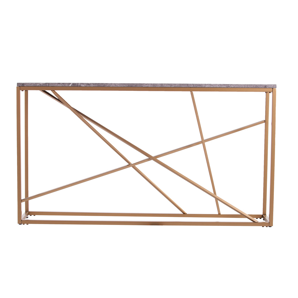 Sei Furniture Arendal Faux Marble Skinny Console Table Cm1653