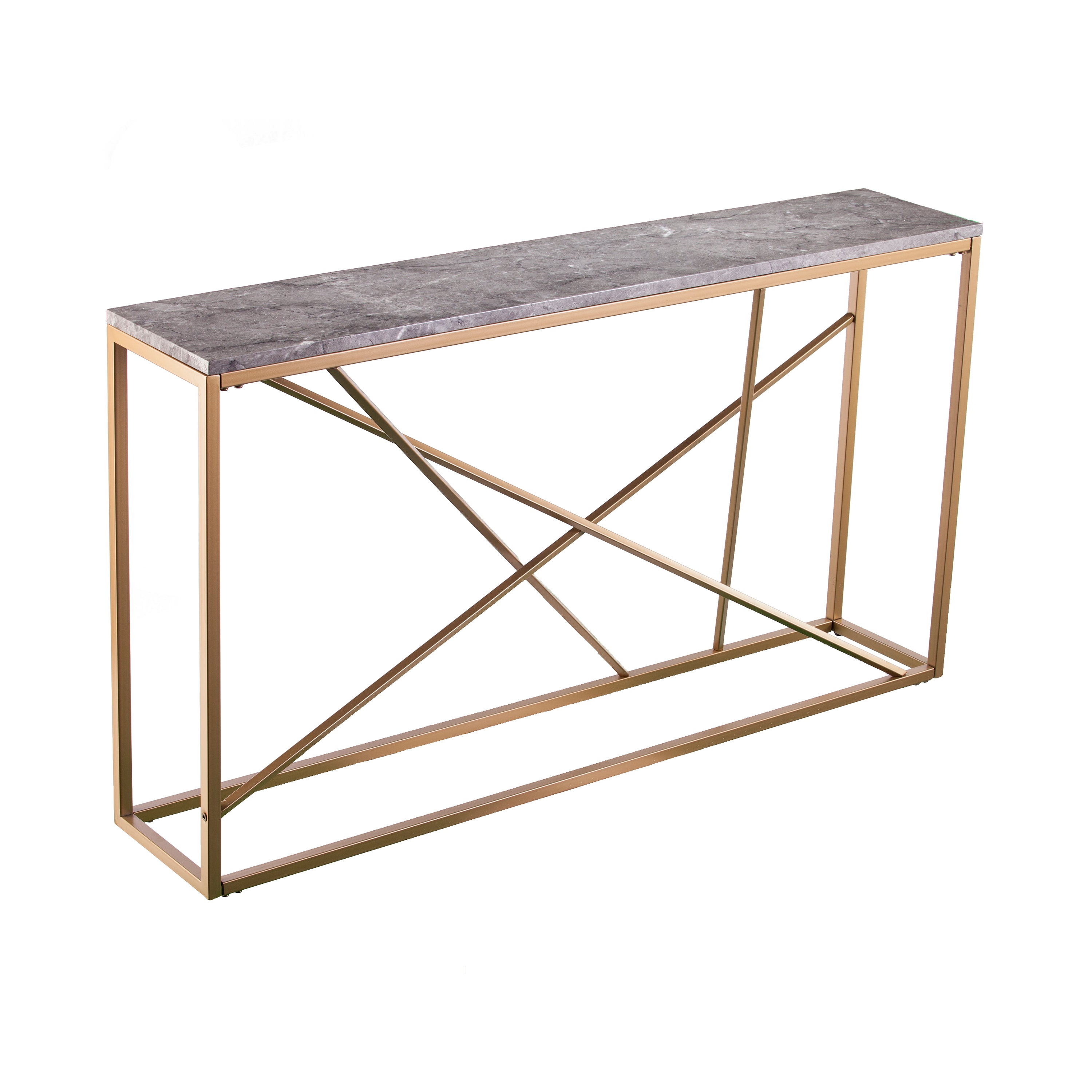 Arendal Faux Marble Console Table - Thumbnail 5