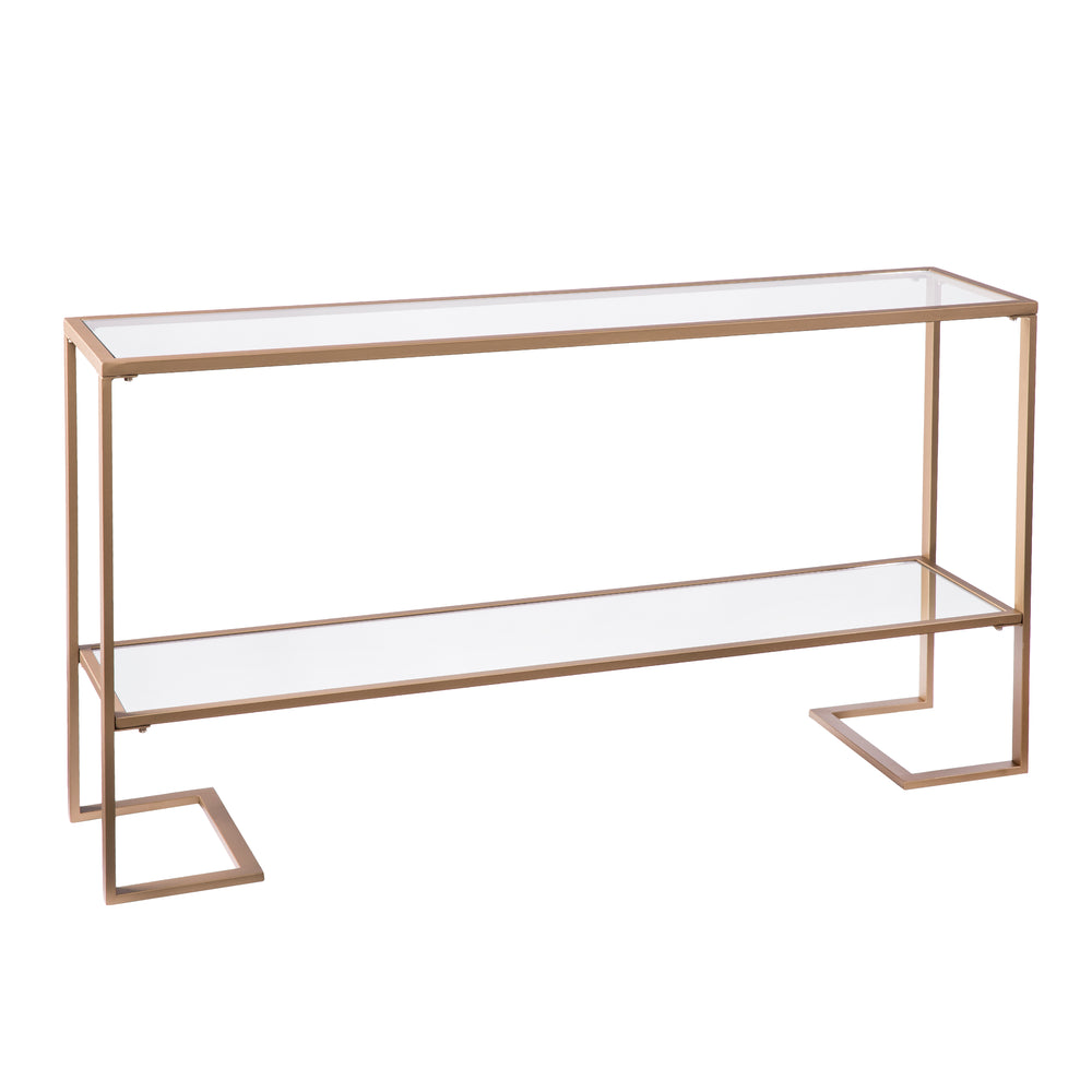 Sei Furniture Horten Glam Narrow Console Gold W Mirror Cm1659
