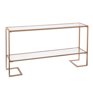 Sei Furniture Horten Glam Narrow Console Gold W Mirror Cm1659