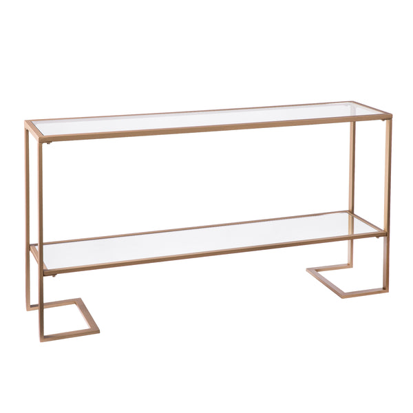 Sei Furniture Horten Glam Narrow Console Gold W Mirror Cm1659