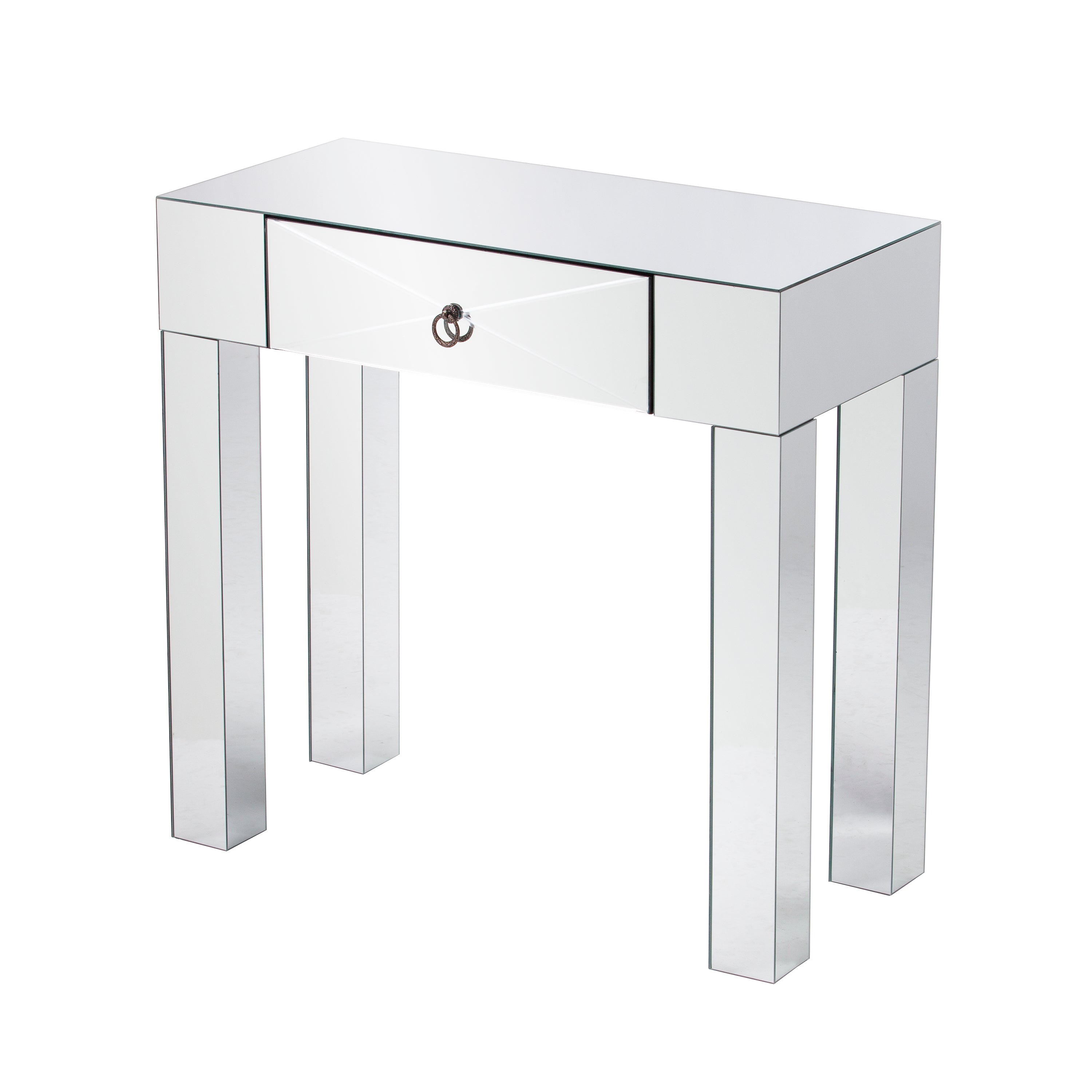 Cresheim Mirrored End Table with 3 Drawers - Thumbnail 2