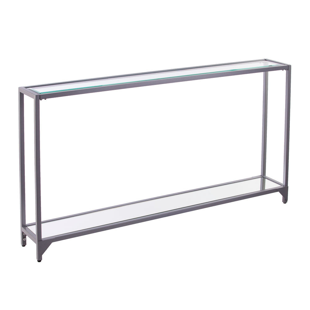 Sei Furniture Bergen Narrow Metal Console Table Silver Cm3656