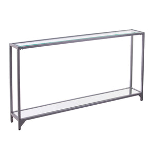 Sei Furniture Bergen Narrow Metal Console Table Silver Cm3656