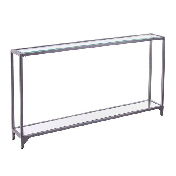 Sei Furniture Bergen Narrow Metal Console Table Silver Cm3656