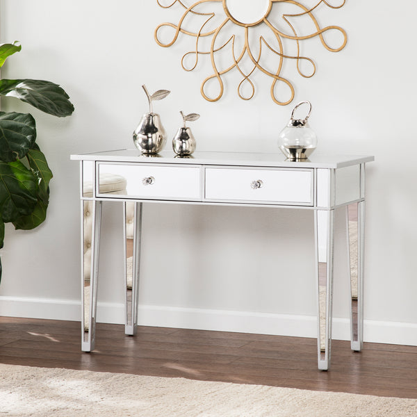 Sei Furniture Mirage Mirrored 2 Drawer Console Table Cm9163