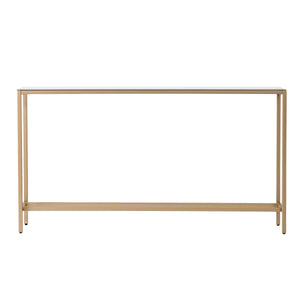 Sei Furniture Darrin Narrow Long Console Table W Mirrored Top Gold Cm9296