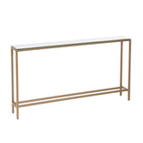 Sei Furniture Darrin Narrow Long Console Table W Mirrored Top Gold Cm9296