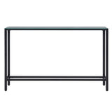 Sei Furniture Darrin Narrow Long Console Table W Mirrored Top Black Cm9596