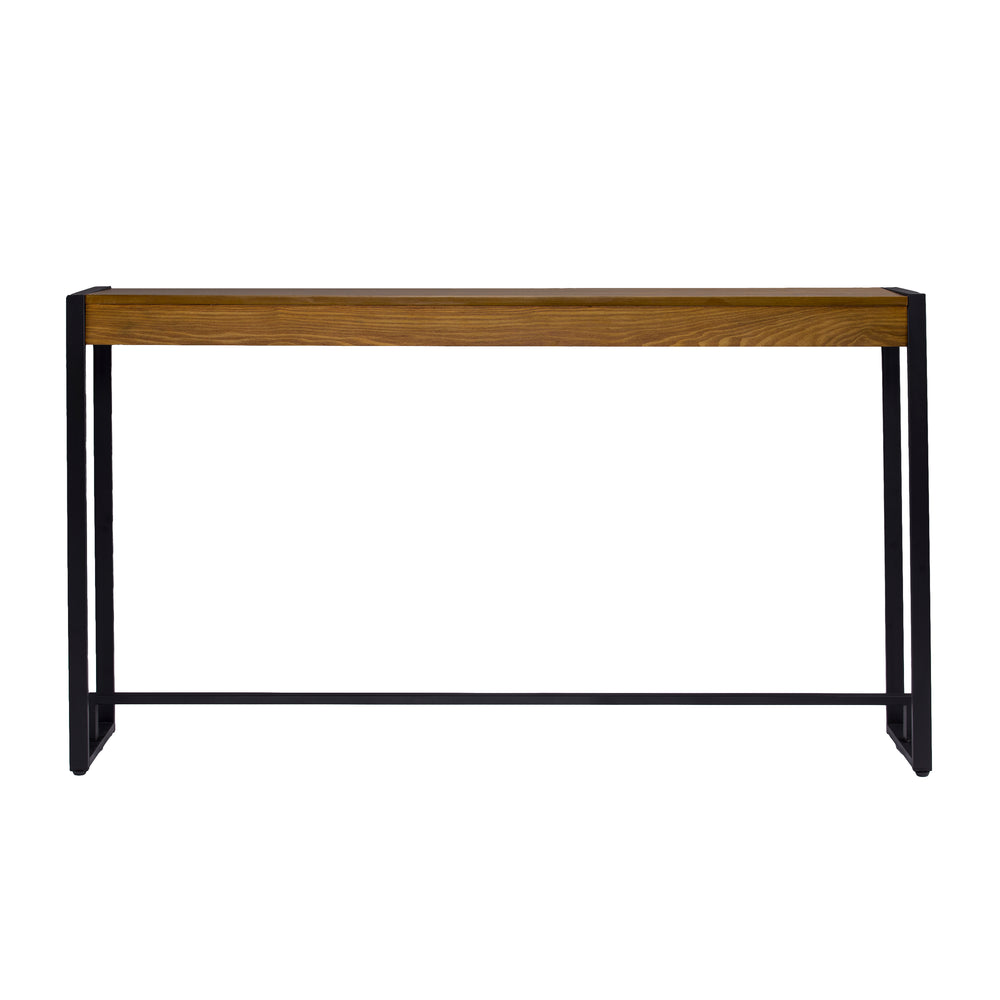 Holly Martin Macen Console Weathered Gray Oak W Black Cm9913