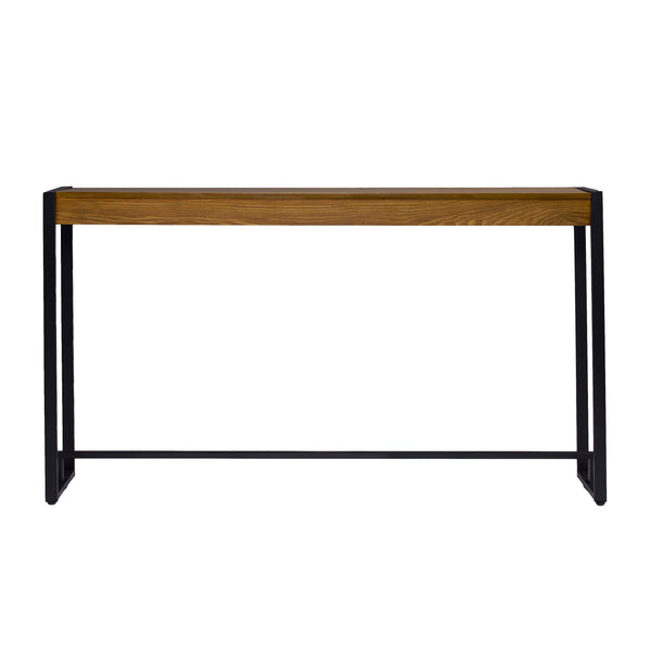 Holly Martin Macen Console Weathered Gray Oak W Black Cm9913