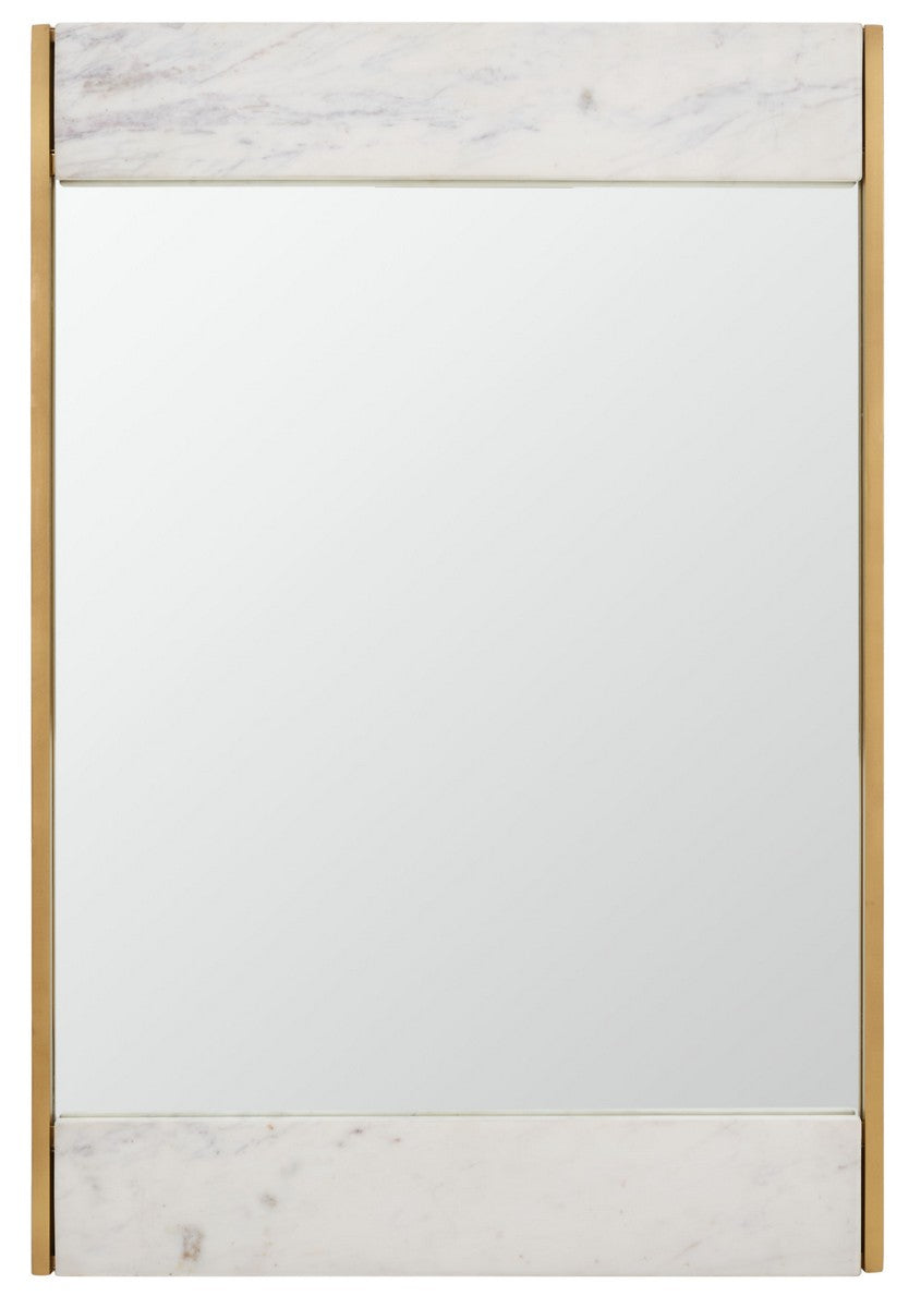 Safavieh Kandi Faux Marble Mirror Brass / White Iron / Glass / Mdf CMI1006A