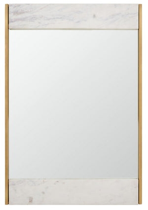 Safavieh Kandi Faux Marble Mirror Brass / White Iron / Glass / Mdf CMI1006A
