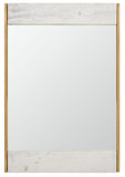 Safavieh Kandi Faux Marble Mirror Brass / White Iron / Glass / Mdf CMI1006A