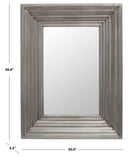 Safavieh Kerry Small Rectangle Wall Mirror Silver Wood / Mirror / Metal CMI2004B