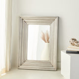 Safavieh Kerry Small Rectangle Wall Mirror Silver Wood / Mirror / Metal CMI2004B