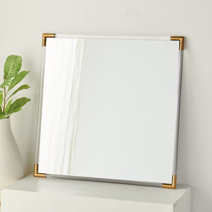 Safavieh Amina Square Acrylic Mirror Gold / Clear Acrylic / Metal / Mirror CMI3003A